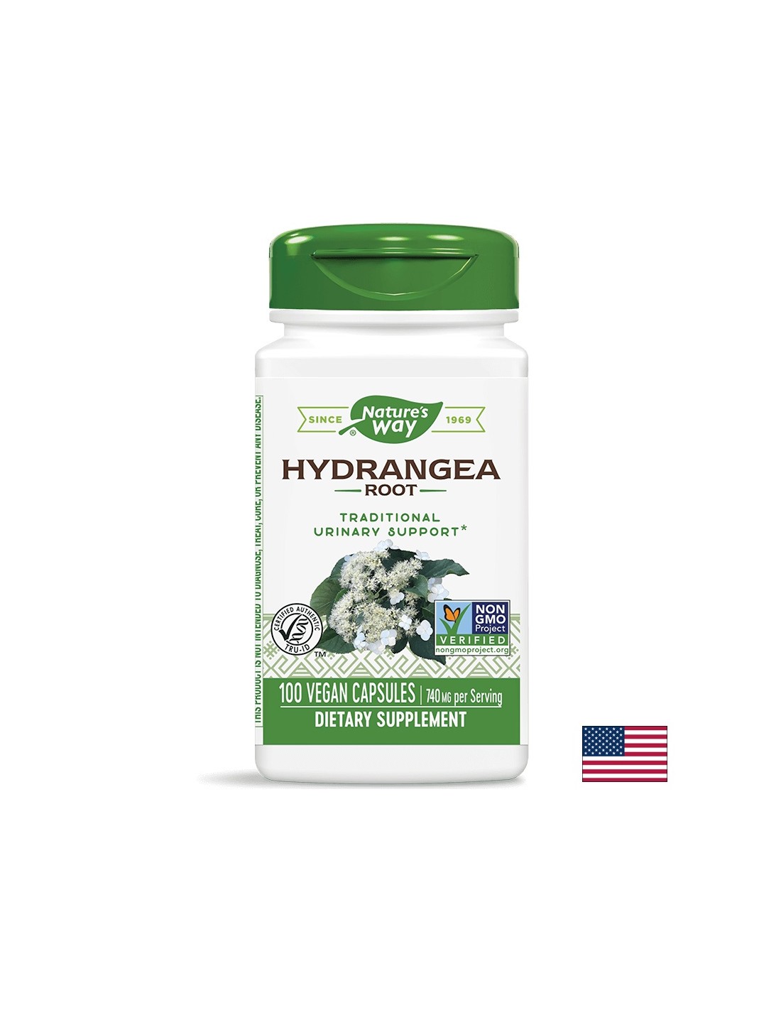 Hydrangea Root/ Хортензия (корен) 370 mg х 100 капсули Nature’s Way