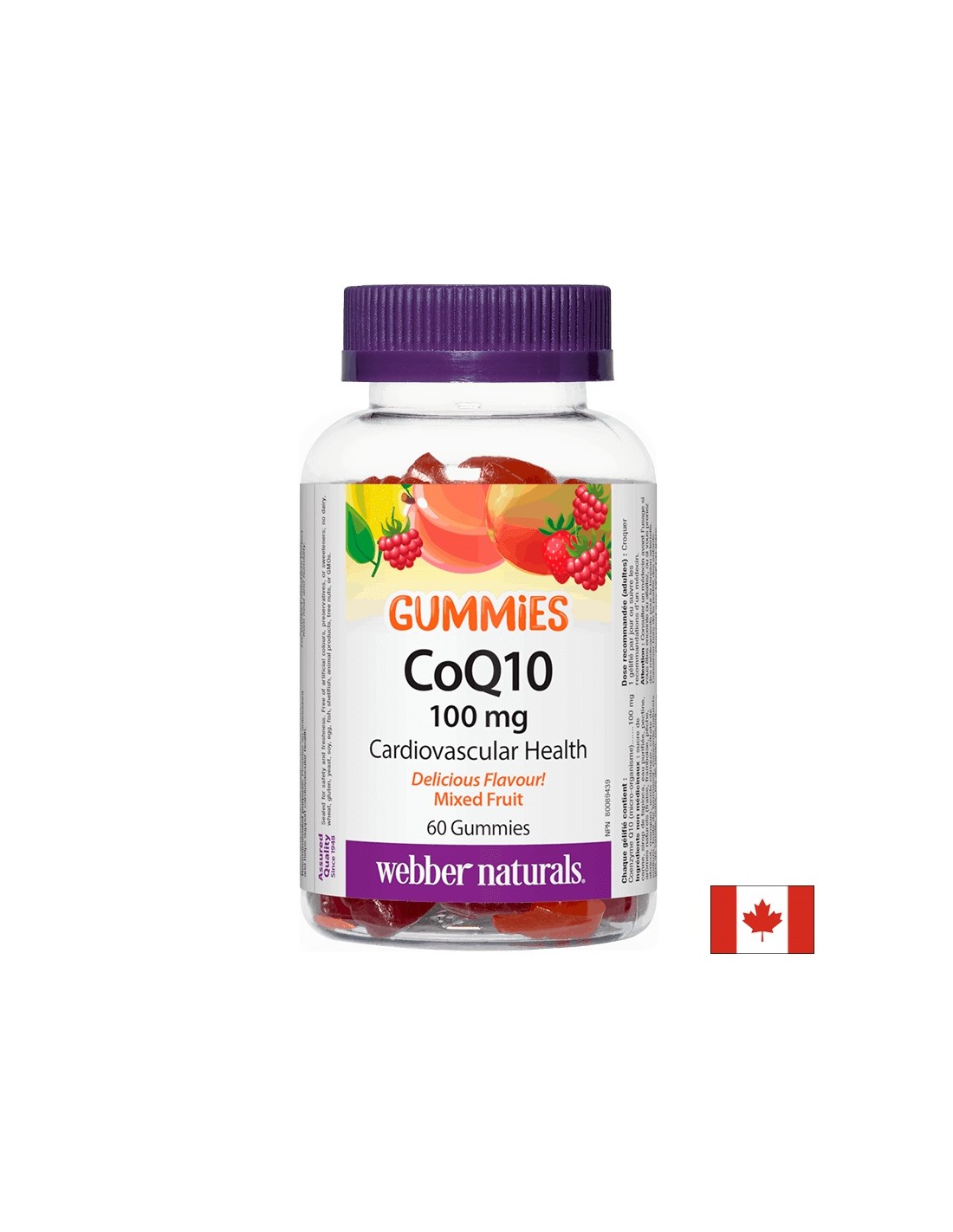 CoQ10 Gummies / Коензим Q10 100 mg, 60 желирани таблетки Webber Naturals